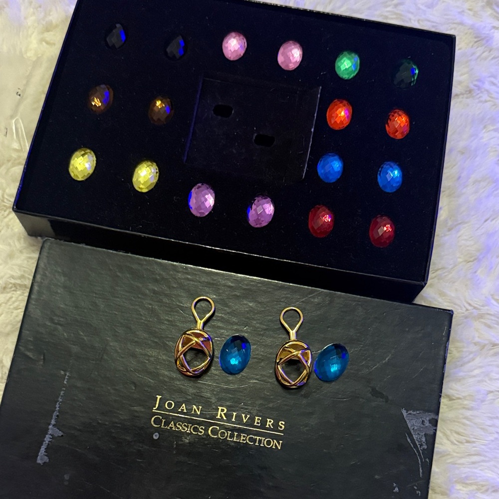 Joan Rivers Vibrant Gemstone Earrings Set